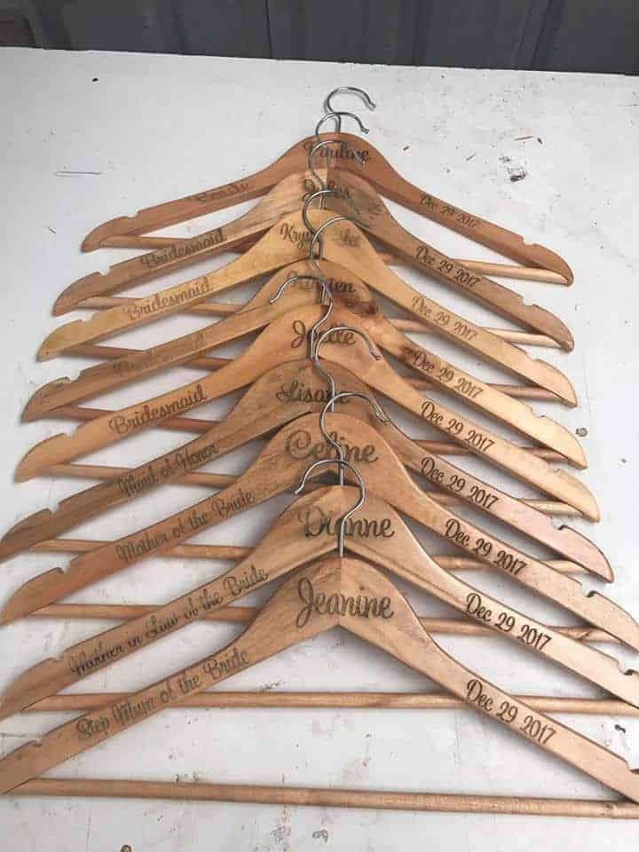 Personalised Laser Engraved Wooden Coat Hangers Sterling Laser Designs