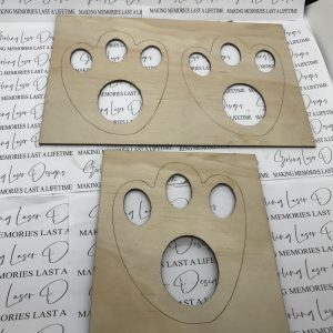 Easter Bunny feet stencil