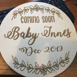 Personalised Pregnancy announcement board