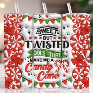 Sweet but twisted Christmas 20oz tumbler